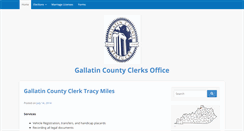 Desktop Screenshot of gallatincountykyclerk.com